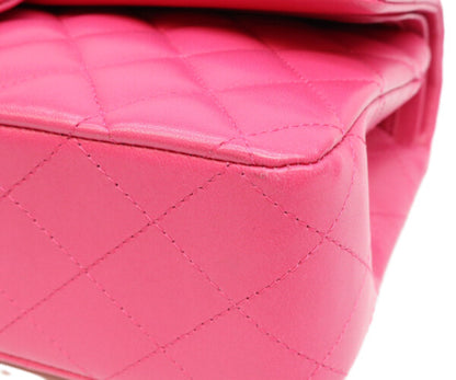 CHANEL シャネル 19番台 A01112 ネオピンク ラム シルバー金具 マトラッセ25 ショルダーバッグ