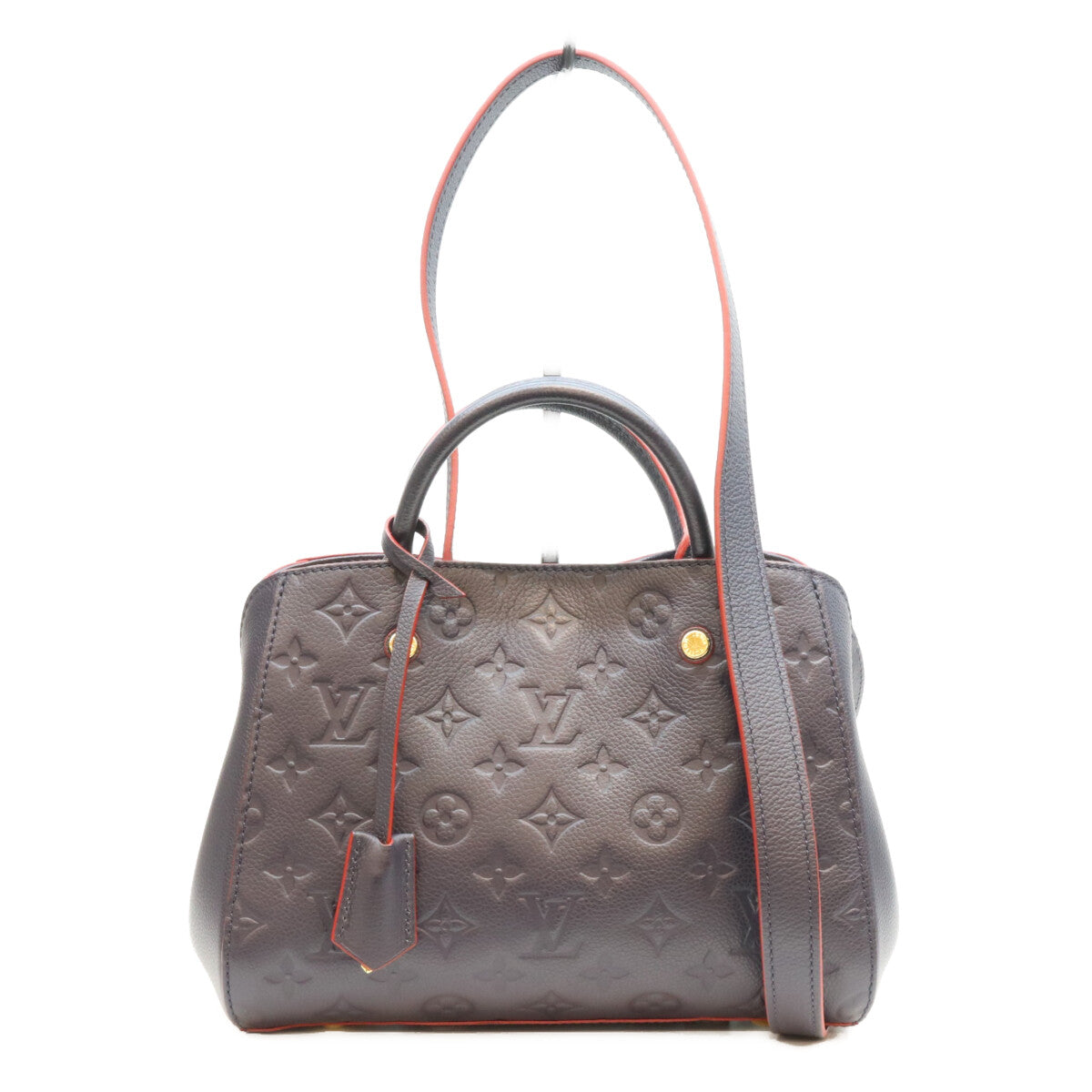 LOUIS VUITTON ルイヴィトン 2018 M42747 Marine Rouge Monogram Empreinte Montaigne BB shoulder bag