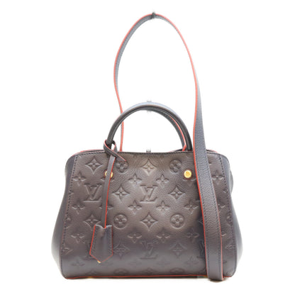 LOUIS VUITTON ルイヴィトン 2018 M42747 Marine Rouge Monogram Empreinte Montaigne BB shoulder bag