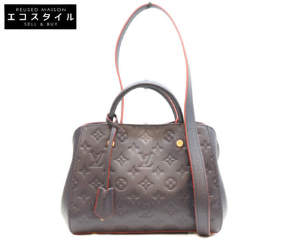LOUIS VUITTON ルイヴィトン 2018 M42747 Marine Rouge Monogram Empreinte Montaigne BB shoulder bag