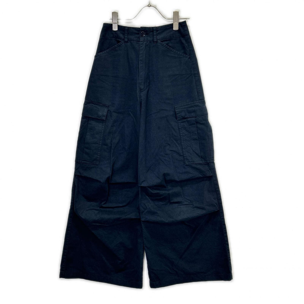 R.H VINTAGE Ron Herman Vintage Navy 4310600170 Cotton Chino Wide Cargo Pants Bottoms