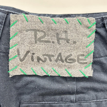 R.H VINTAGE Ron Herman Vintage Navy 4310600170 Cotton Chino Wide Cargo Pants Bottoms
