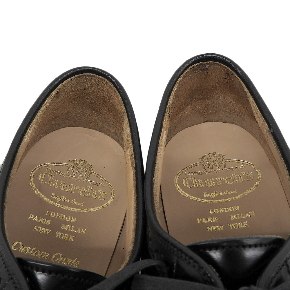 Church's チャーチ 美品 173 ポリッシュドバインダー ダービーシューズ メンズ ブラック 85F GRAFTON173 シューズ