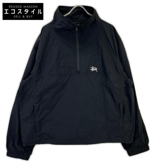 stussy Stüssy Black 115878 Nylon WARM UP PULLOVER Jacket Jackets