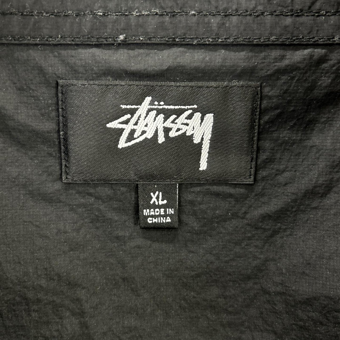 stussy ステューシー ブラック 115878 ナイロン WARM UP PULLOVER ジャケット ジャケット