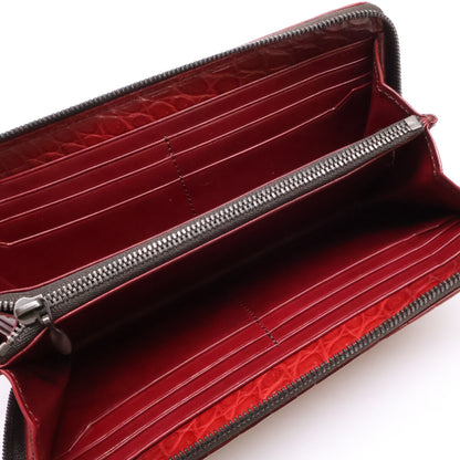 YUHAKU ユハク 新品同様 YFA114-48 クロコダイルラウンドファスナーウォレット 長財布 長財布（小銭入れあり）