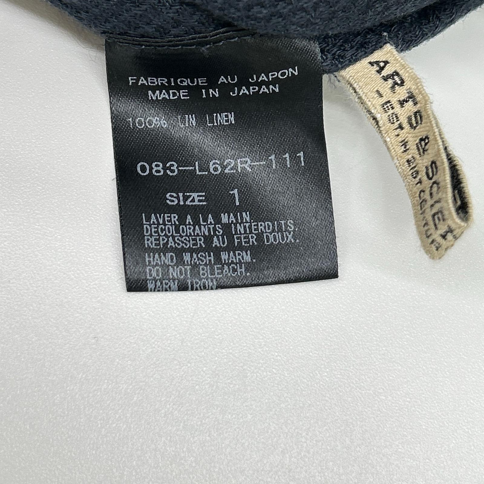 ARTS&SCIENCE アーツ&サイエンス ダークネイビー 083-L62R-111 ウインターリネン ドレス ワンピース