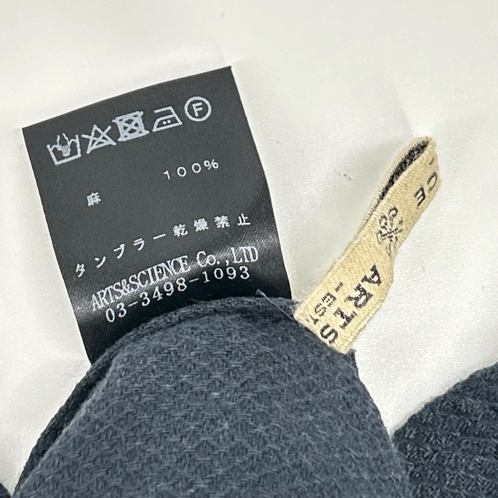 ARTS&SCIENCE アーツ&サイエンス ダークネイビー 083-L62R-111 ウインターリネン ドレス ワンピース