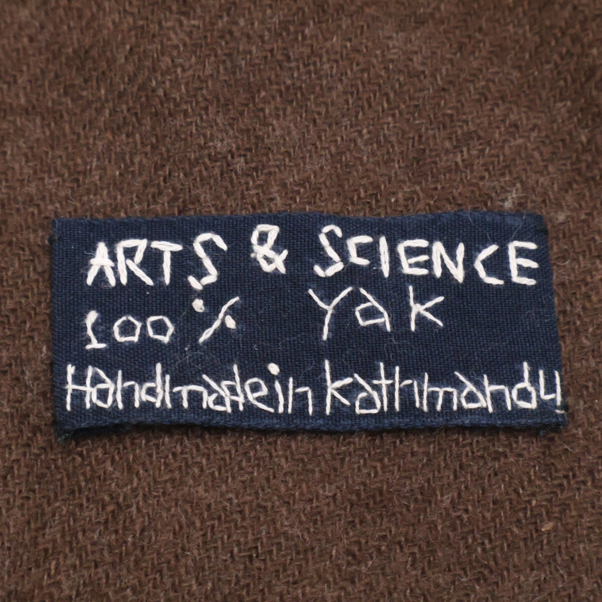 ARTS&SCIENCE アーツ&サイエンス 【美品】ヤク100% タッセル ハンドメイド ストール