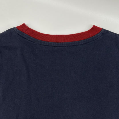 MIUMIU ミュウミュウ MJN421 ネイビー×レッド クロップド Tシャツ トップス