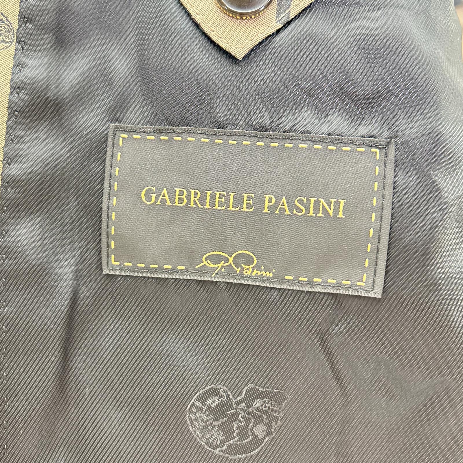 Gabriele Pasini ガブリエレパジーニ ブラウン スカルロゴ G17074 ピークドラペル ジャケット ジャケット