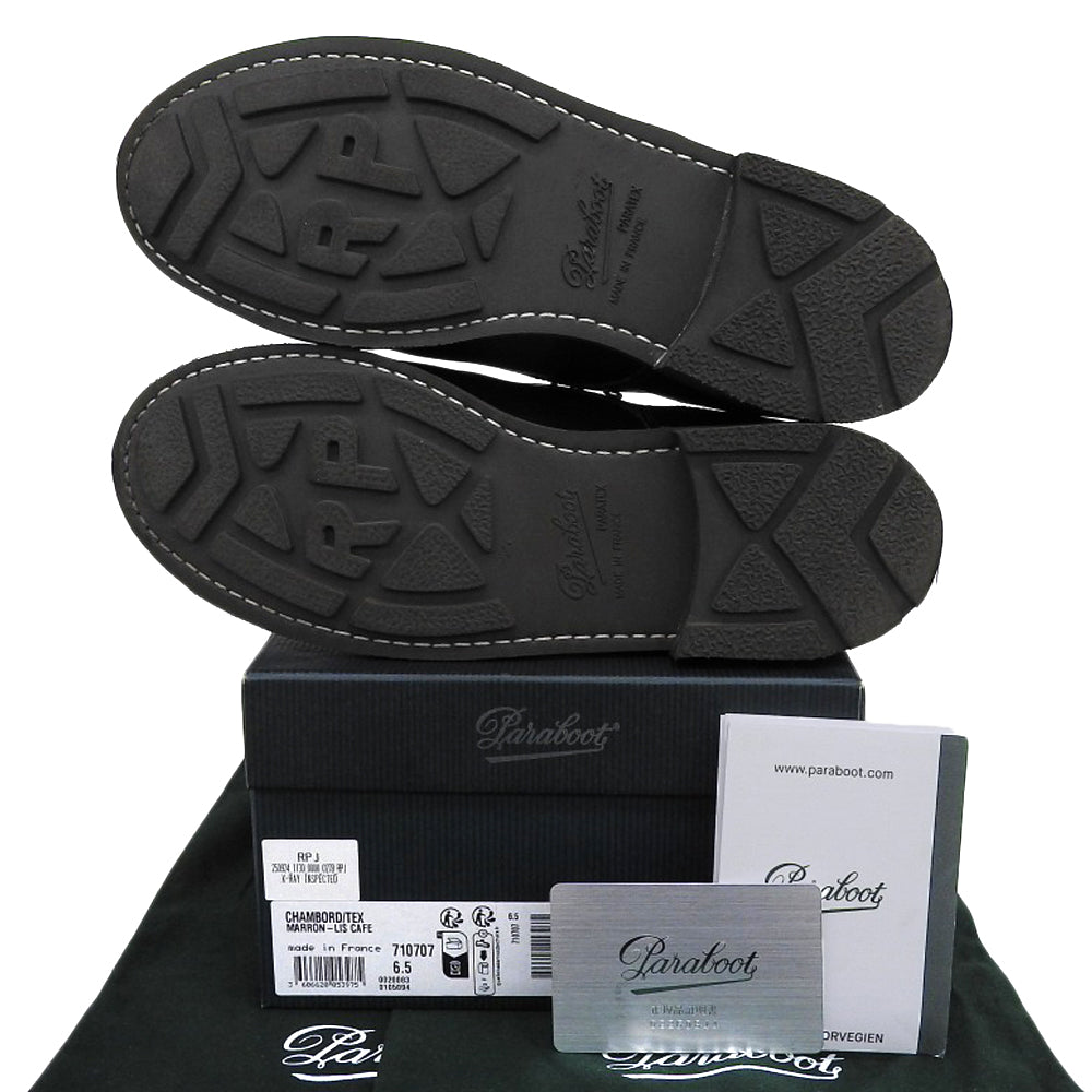 Paraboot パラブーツ 美品 シャンボード リスレザー ダービーシューズ メンズ マロン 6 1/2 710707 シューズ