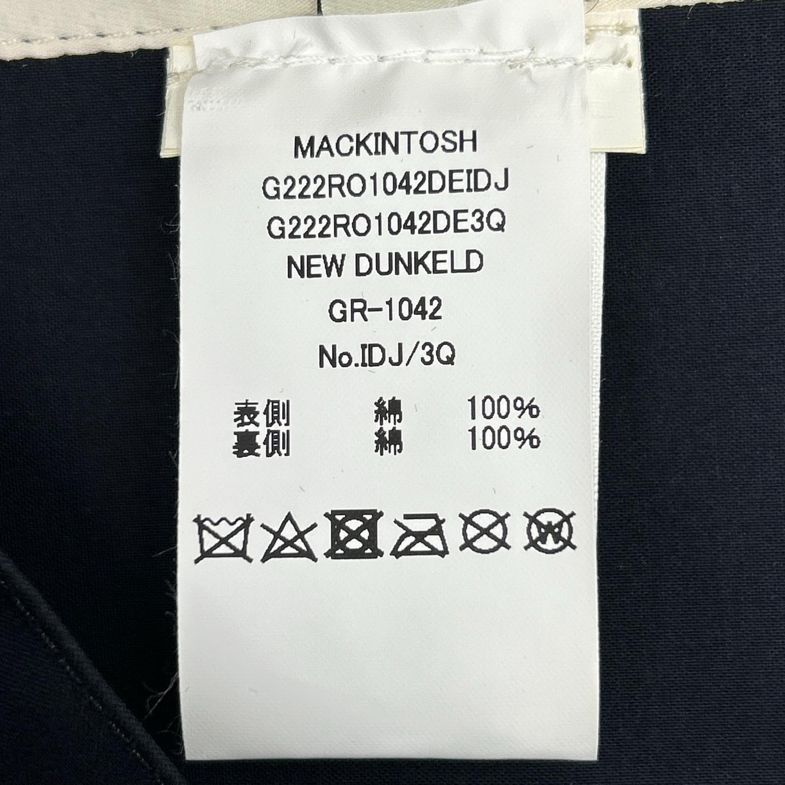 MACKINTOSH マッキントッシュ ネイビー ニューダンケルド G222R01042DEIDJ ゴム引きコート コート