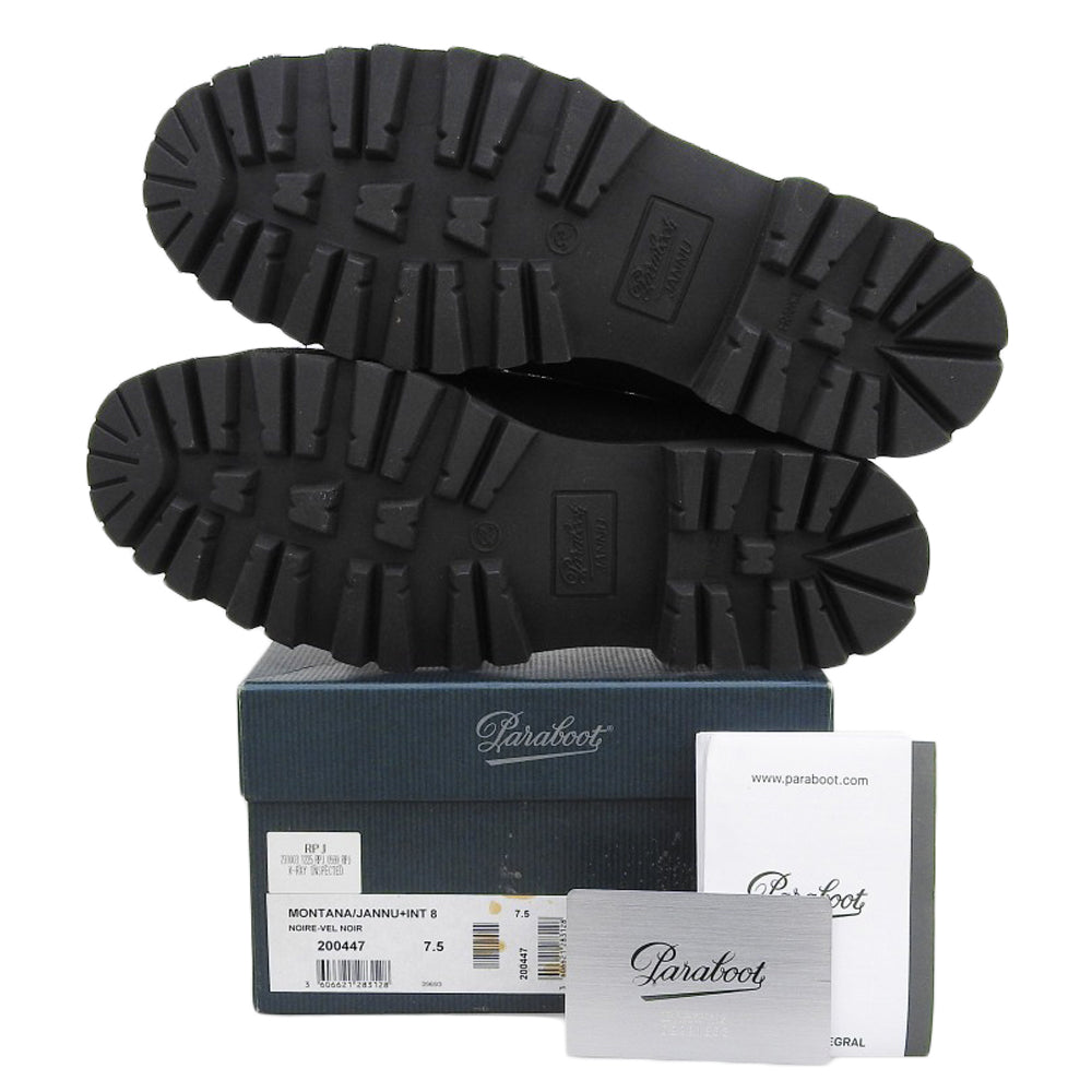 Paraboot パラブーツ 新品同様 MONTANA/JANNU＋INT 8 ローカットブーツ スエード シューズ メンズ ブラック 7 1/2 200447 シューズ
