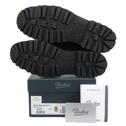 Paraboot パラブーツ 新品同様 MONTANA/JANNU＋INT 8 ローカットブーツ スエード シューズ メンズ ブラック 7 1/2 200447 シューズ