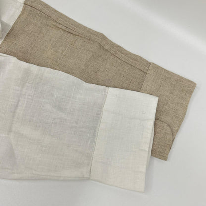 Engineered Garments Engineered Garments color-blocked linen shirt with concealed button placket top