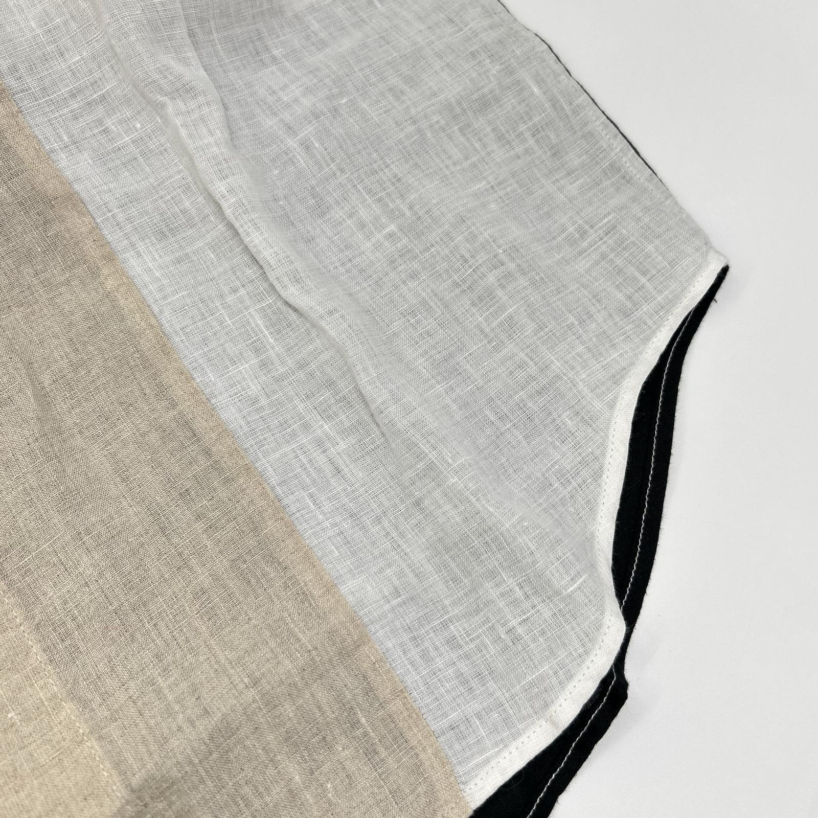Engineered Garments Engineered Garments color-blocked linen shirt with concealed button placket top