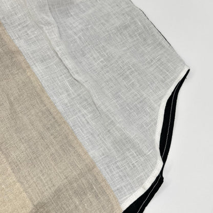 Engineered Garments Engineered Garments color-blocked linen shirt with concealed button placket top