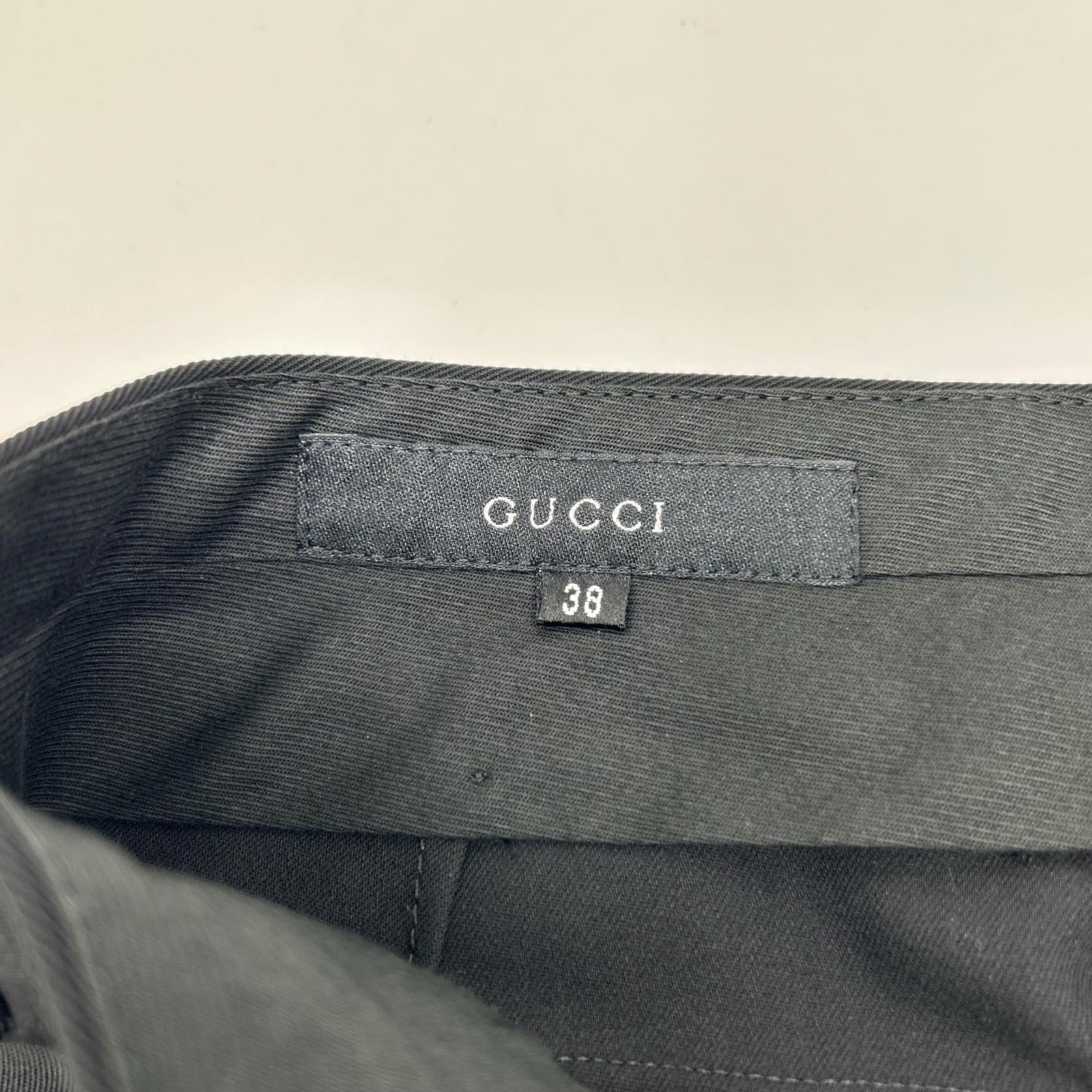 GUCCI グッチ ブラック ウール ウールスラックス ボトムス