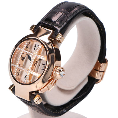 Cartier カルティエ 仕上げ済み 750YG パシャ32 グリッドDコンベックス WJ11951G K18×ダイヤモンド クオーツ時計 腕時計