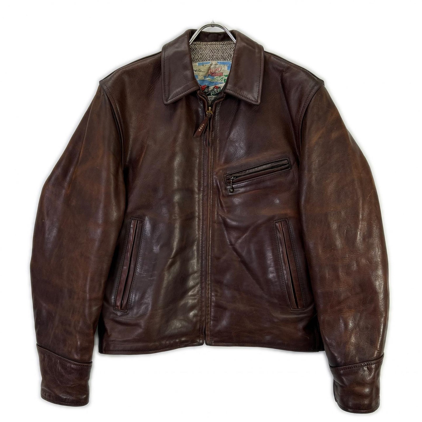 AERO LEATHER エアロレザー ブラウン ホースハイド ハイウェイマン レザージャケット ジャケット