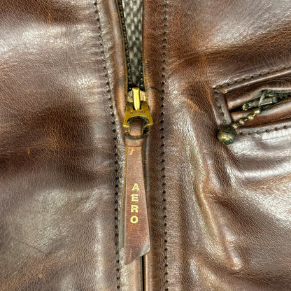 AERO LEATHER エアロレザー ブラウン ホースハイド ハイウェイマン レザージャケット ジャケット