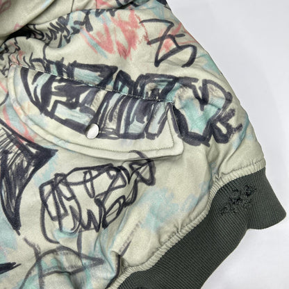 MOWALOLA モワローラ カーキ 25AW 落書き爆弾魔 グラフィティ MA-1 ボンバージャケット ジャケット