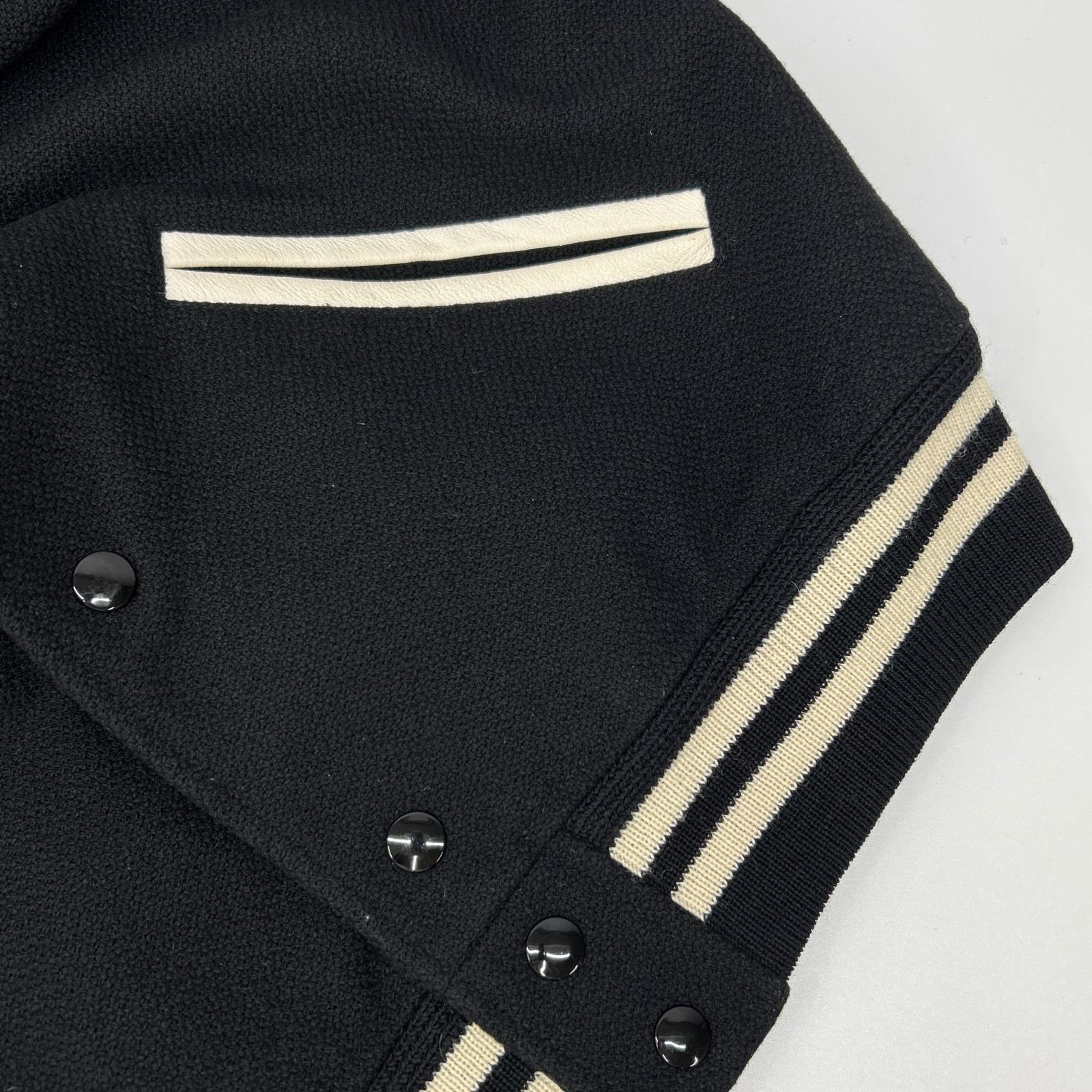 SAINT LAURENT PARIS サンローランパリ 国内正規 354718 レザートリム テディジャケット ジャケット
