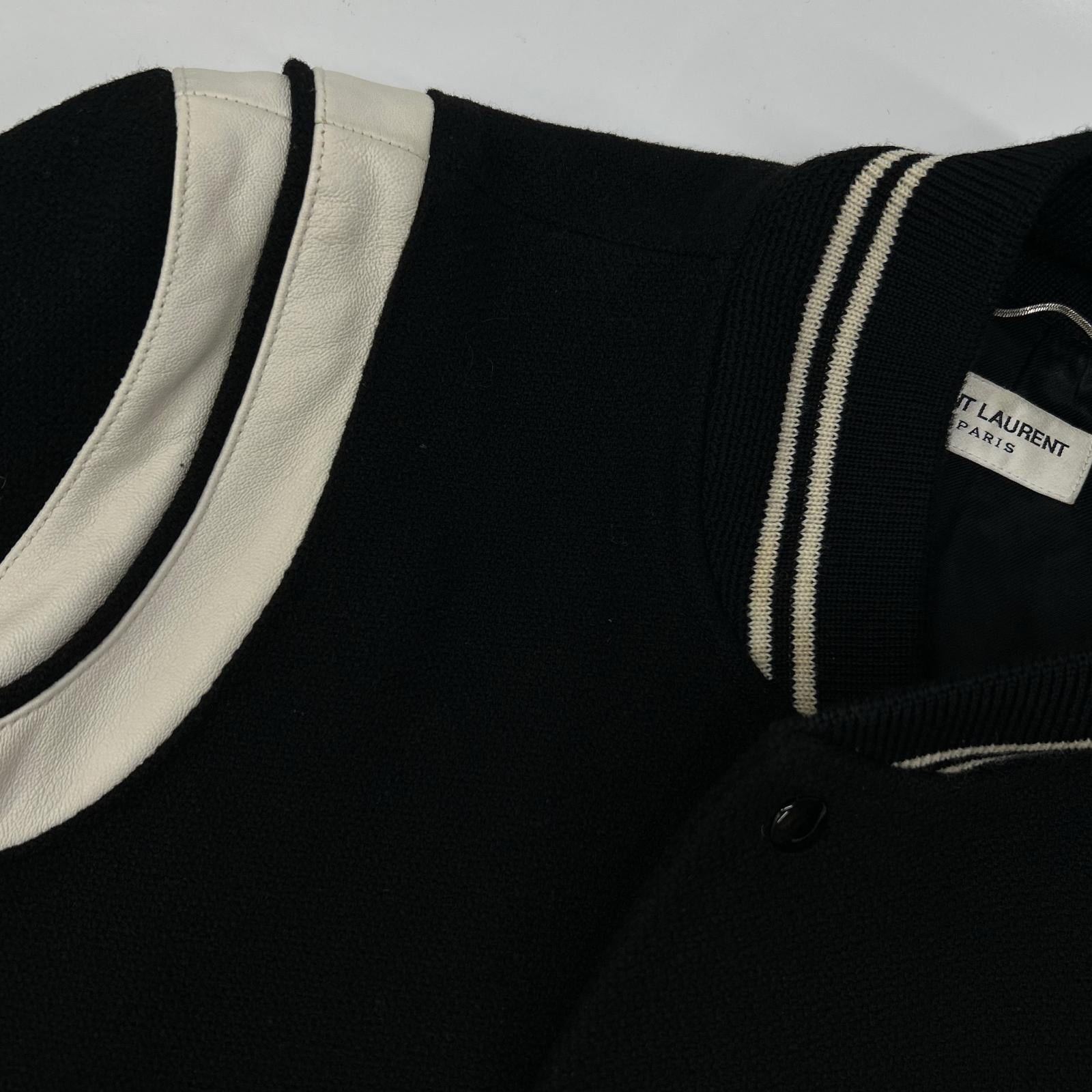 SAINT LAURENT PARIS サンローランパリ 国内正規 354718 レザートリム テディジャケット ジャケット