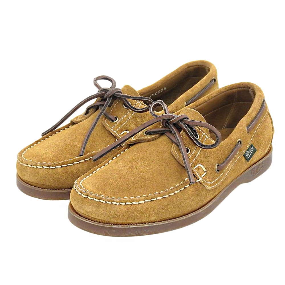 Paraboot パラブーツ 新品同様 BARTH スエード デッキシューズ メンズ ブラウン 6 1/2 780525 シューズ