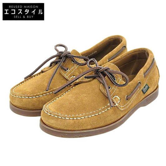 Paraboot パラブーツ 新品同様 BARTH スエード デッキシューズ メンズ ブラウン 6 1/2 780525 シューズ