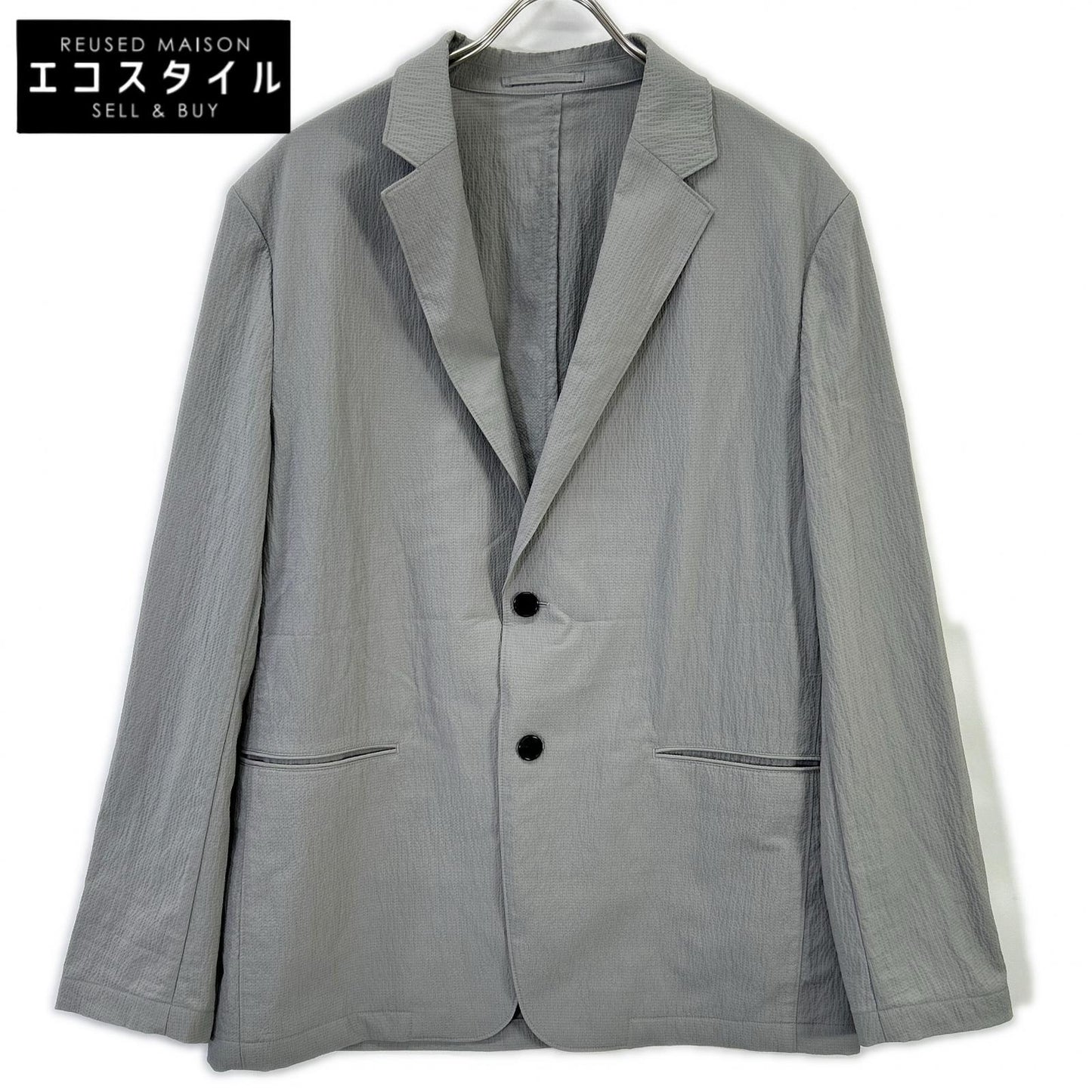 Theory Gray 5204000 25SS Seersucker 2B Tailored Jacket Jacket