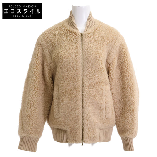 Max Mara マックスマーラ 【美品/国内正規】108103216 キャメルｘシルク テディベア ボンバージャケット ジャケット