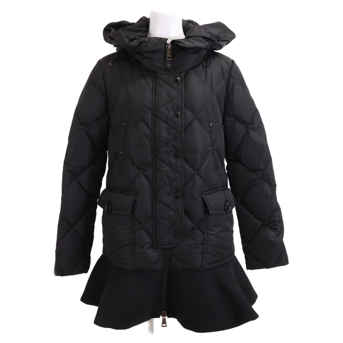 MONCLER モンクレール 【美品】C20934981185 VAULOGETTE 裾フリル フーディダウン コート
