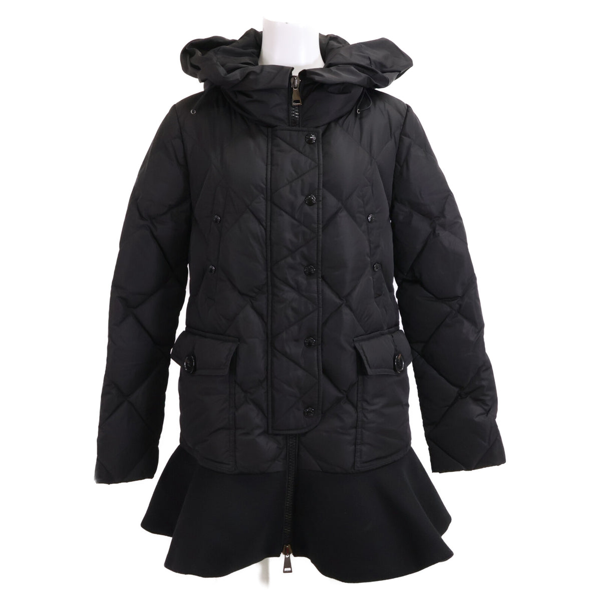 MONCLER モンクレール 【美品】C20934981185 VAULOGETTE 裾フリル フーディダウン コート