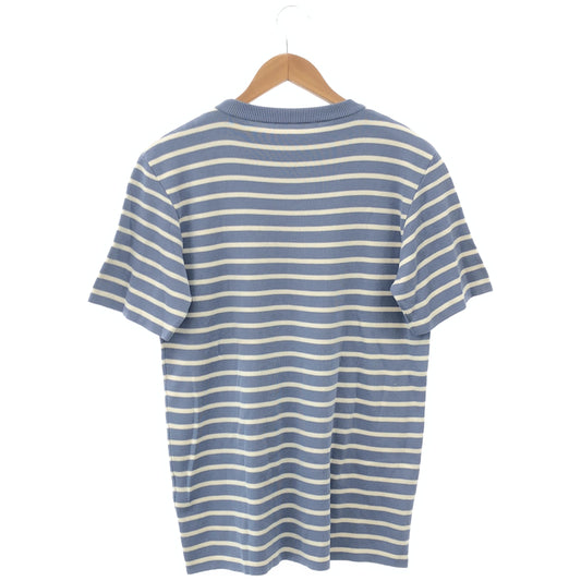 DIOR ディオール 183M647AT234 Light Blue × White Logo Short-Sleeve Knit Tops