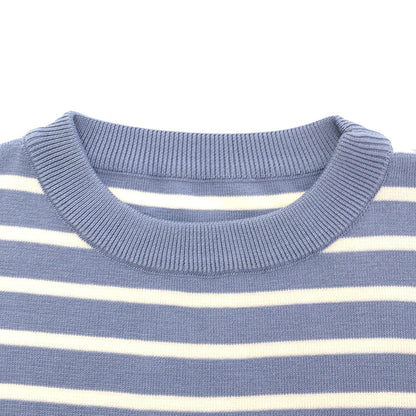 DIOR ディオール 183M647AT234 Light Blue × White Logo Short-Sleeve Knit Tops
