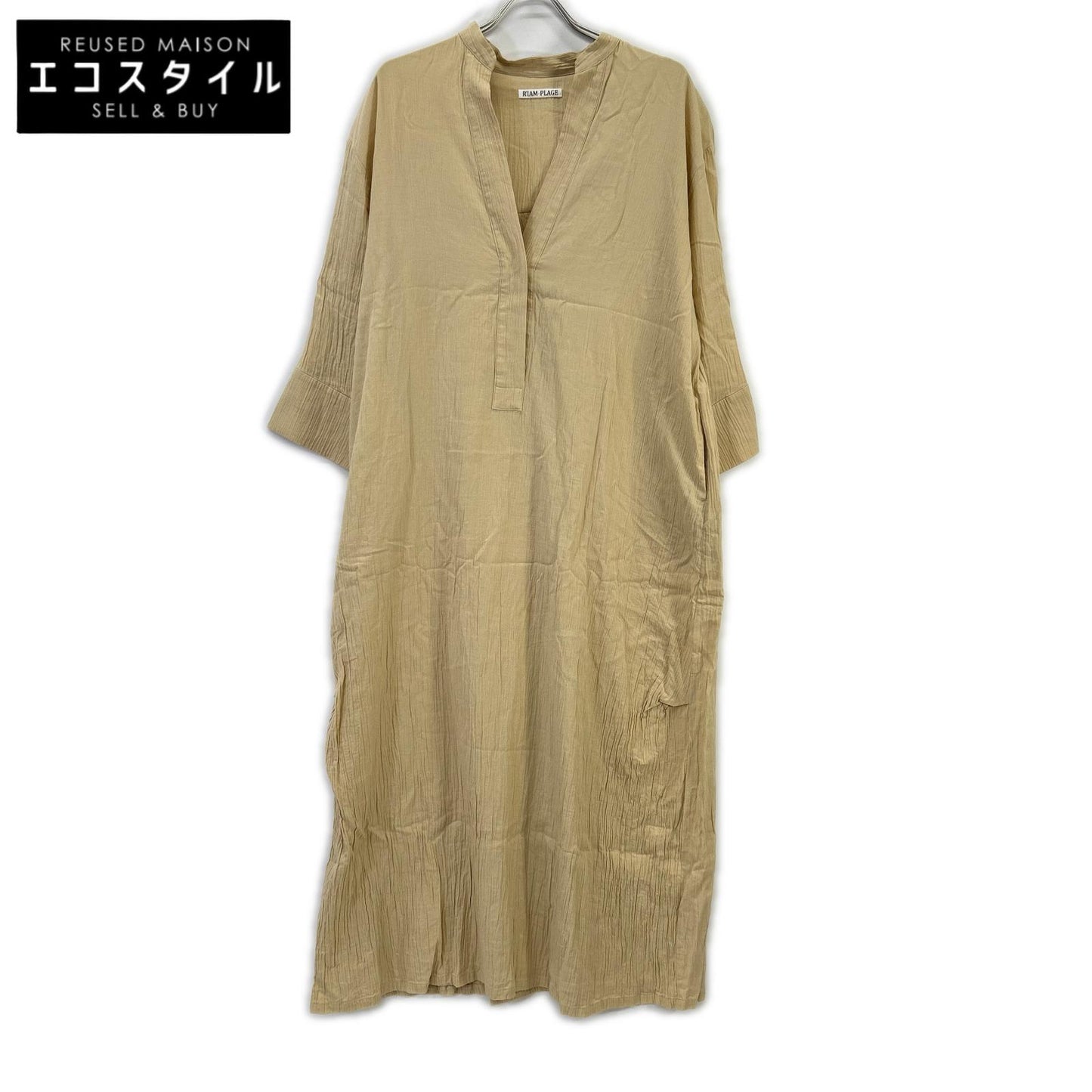 R'IAM-PLAGE リアムプラージュ 24-040-922-6050-2-0 ベージュ コットン ワンピース ワンピース
