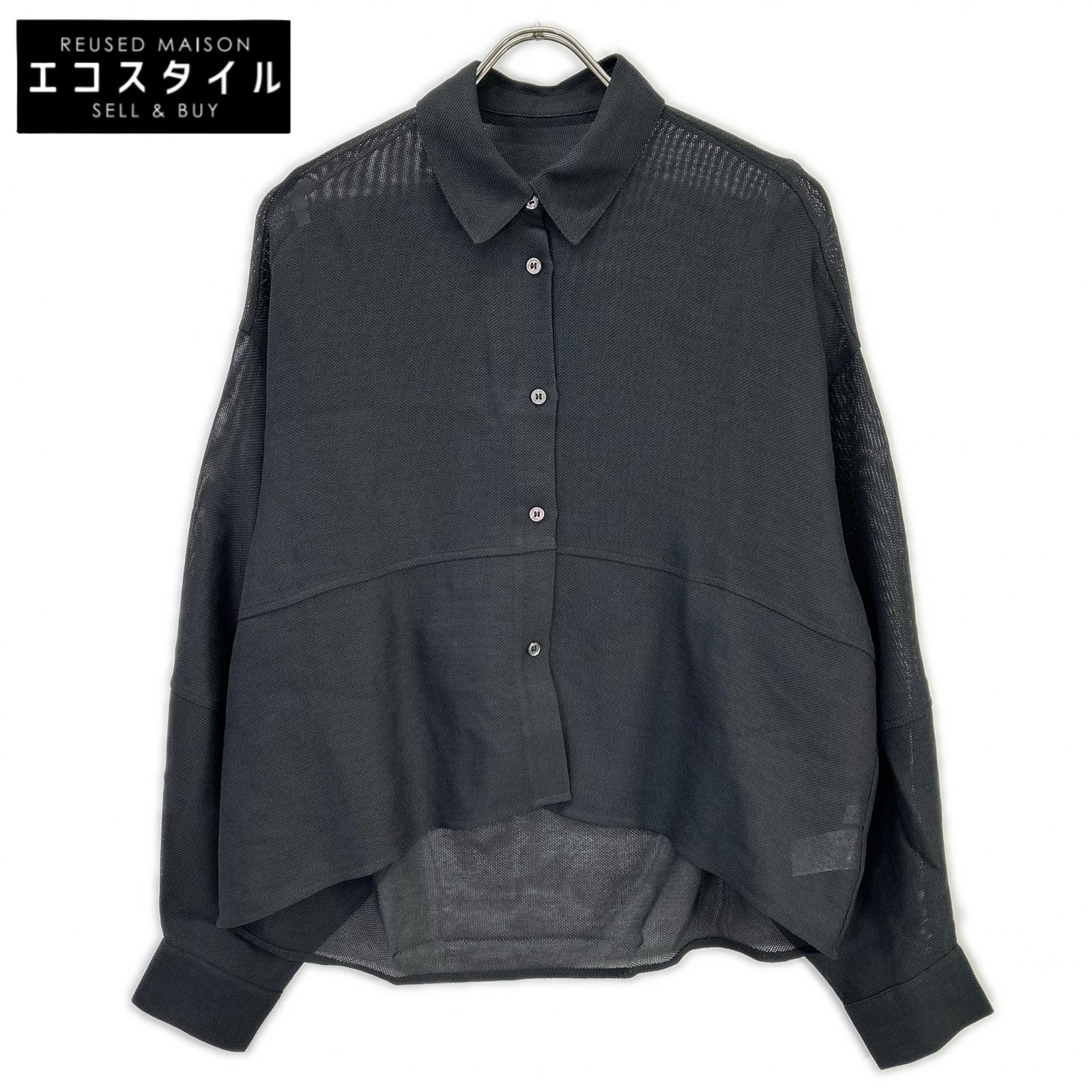 CLOCHE クロシェ 632-85588 グレー メッシュシャツ トップス