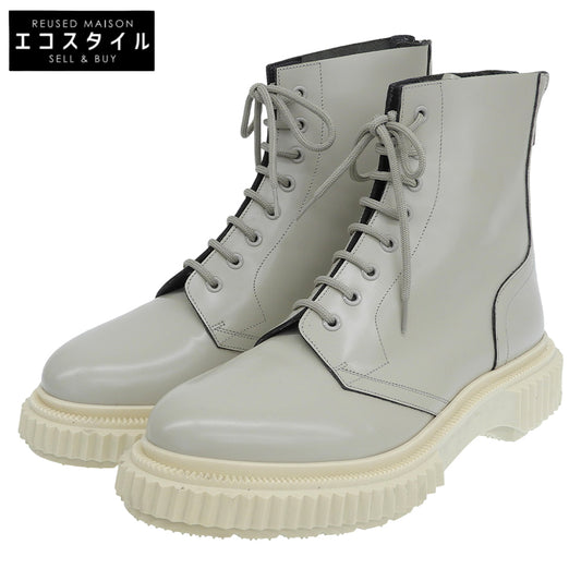 ADIEU PARIS アデュー 美品 パテントブーツ シューズ メンズ グレージュ 46 FW23-24 21391071 シューズ