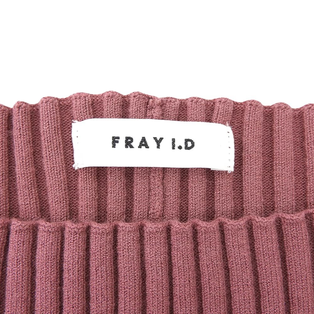 FRAY I.D フレイアイディー 美品 コンビワンピ ベルト付 フレアスカート ワンピース レディース ルビーピンク 0 FWNO201032 ワンピース