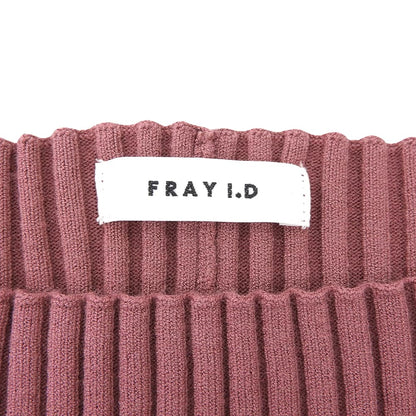 FRAY I.D フレイアイディー 美品 コンビワンピ ベルト付 フレアスカート ワンピース レディース ルビーピンク 0 FWNO201032 ワンピース
