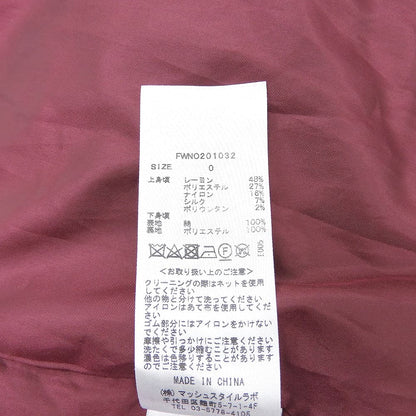 FRAY I.D フレイアイディー 美品 コンビワンピ ベルト付 フレアスカート ワンピース レディース ルビーピンク 0 FWNO201032 ワンピース