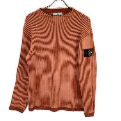 STONE ISLAND ストーンアイランド 8115532C1 オレンジ クルーネック リブニット トップス