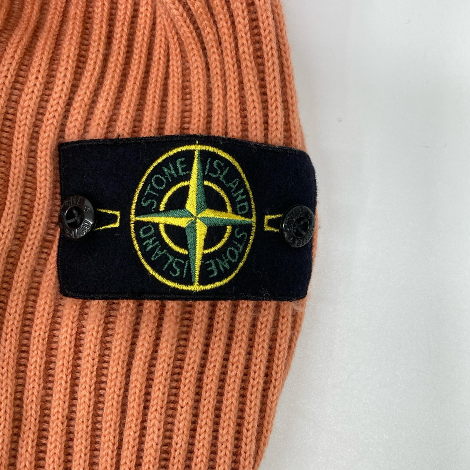 STONE ISLAND ストーンアイランド 8115532C1 オレンジ クルーネック リブニット トップス