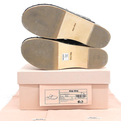 MIUMIU ミュウミュウ 美品 calzature donna VITELLO2 サンダル シューズ レディース 黒 ブラック 38 5Z713D シューズ