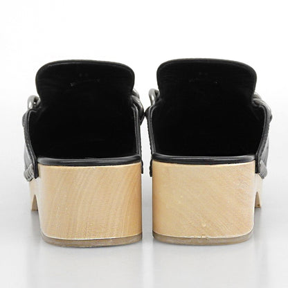 MIUMIU ミュウミュウ 美品 calzature donna VITELLO2 サンダル シューズ レディース 黒 ブラック 38 5Z713D シューズ