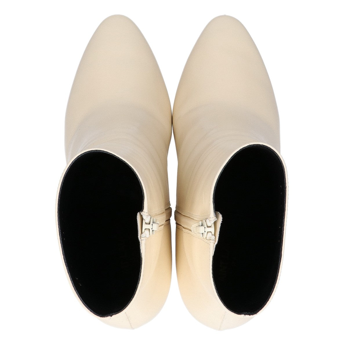 SAINT LAURENT PARIS 658151 leather side-zip ankle boots