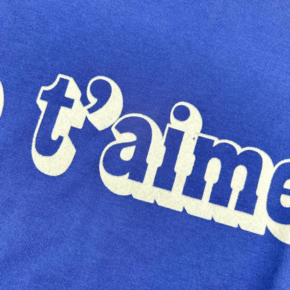 CELINE セリーヌ 2X815671Q ブルー フロッキー パイピング Tシャツ トップス