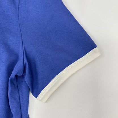 CELINE セリーヌ 2X815671Q ブルー フロッキー パイピング Tシャツ トップス